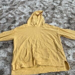 wonder nation yellow hoodie with sequin details. size: youth XL